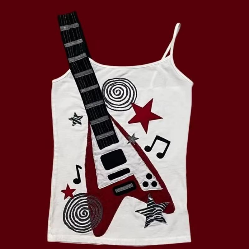 Women Coquette Fairycore Y2K Aesthetic Cami Top Print Halter Tank S-L XL