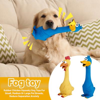 Frango de Borracha Brinquedos Squeaky para Cães para Raças de Estimação Pequenas, Médias ou Grandes, Reduzem a Ansiedade de Separação