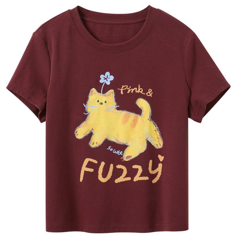 

Sancai Cartoon Print Short Sleeve T-Shirt XL