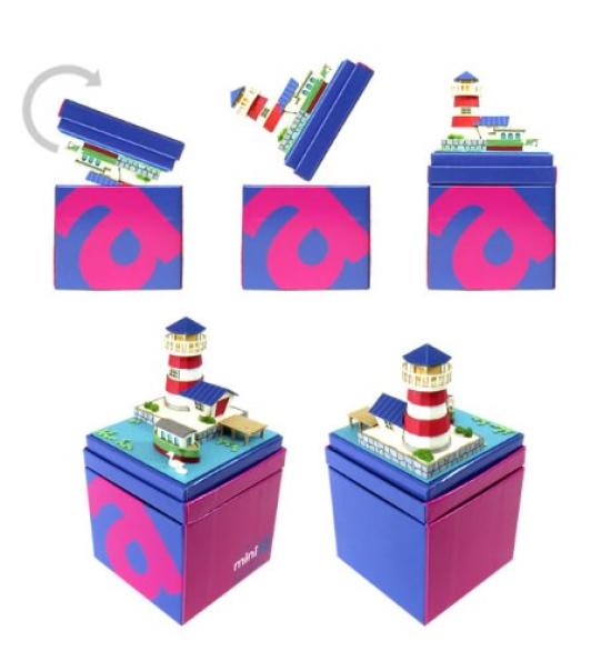Sankei Miniature Art Mini Lighthouse and Canal Boat MP05-08
