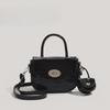 Textured Handbag, Niche Design Crossbody Bag, Fashionable Single-shoulder Hand-carry Saddle Bag