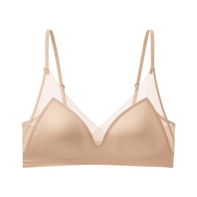 Women s Summer Ultra-Thin French Lace Triangle Cup Bra - Seamless, Breathable, Anti-Sag Support M (75AB)