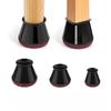 8/24 Pcs Chair Leg Floor Protectors for Hardwood Floors, Silicone Chair Caps Covers Furniture Pads Sliders Wrapped Felt Bottom