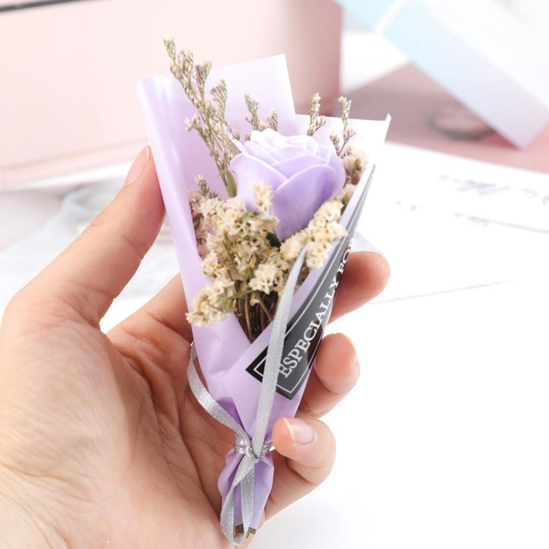 Beautiful Dry Flowers Fridge Magnets Babysbreath Rose Sunflower Flower Bouquet Fridge Stickers Wedding Gifts Home Decoration