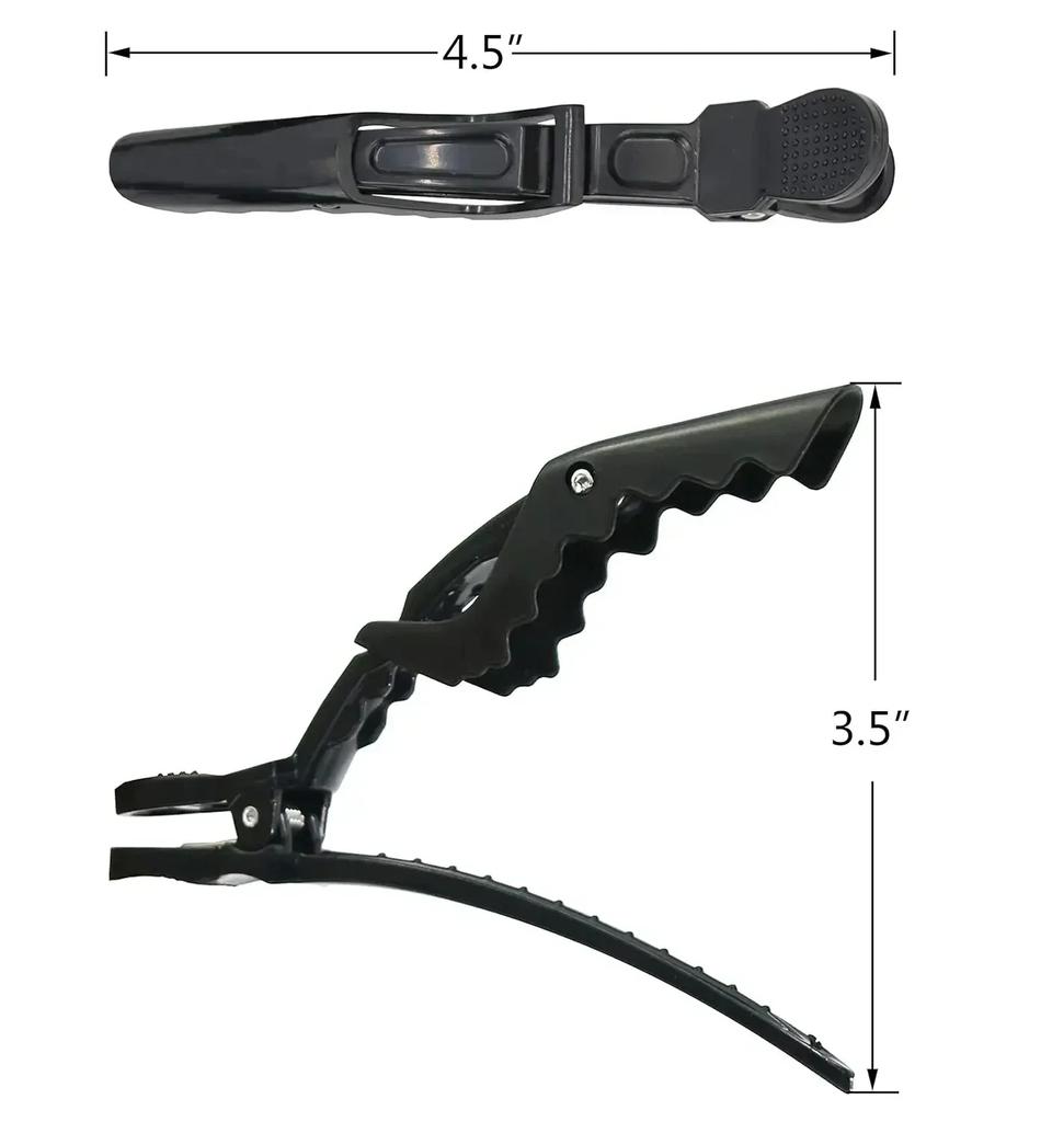 5Pcs Alligator Hair Clip Plastic Nonslip Durable Hairpin Black Pink Styling Accessories for Women Men Hairdressing