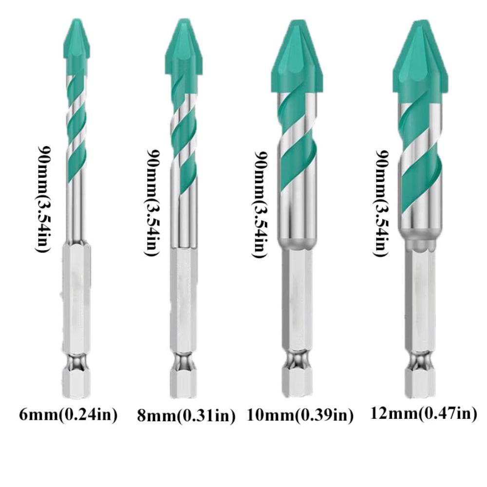 Four-Edged Sawtooth Drill Bit Serrated Skewed Head Concrete Drill Bit  Wall Drilling