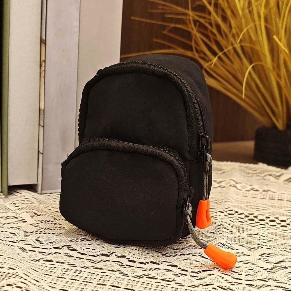 

Mini Oxford Cloth Hanging Neck Coin Purse Mini Earphone Bag Simple Portable Small Small Pendant Key Pouch with Lanyard