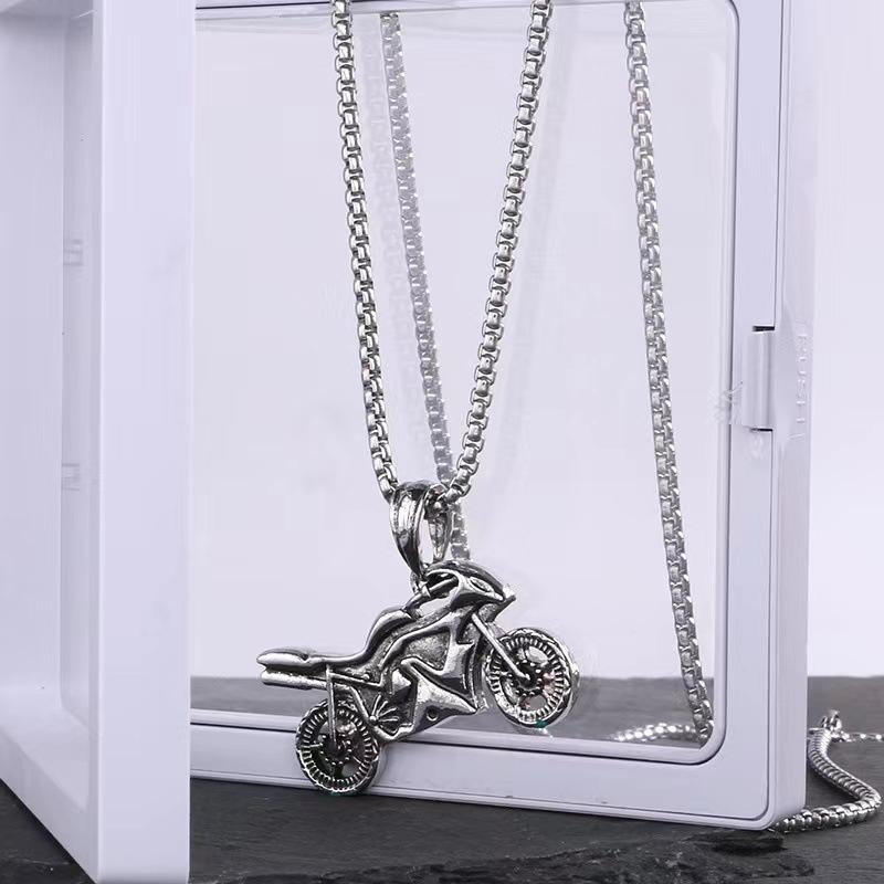 Retro Motorcycle Children's Male Korean Chain Hip-hop Versatile Sweatshirt Chain Accessories Necklace Pendant