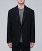Wool Flannel Oversized Blazer [Black]