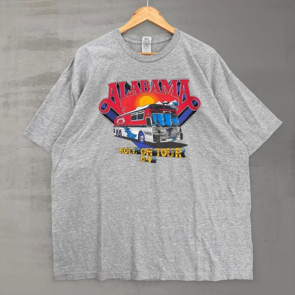 Gildan Alabama T-Shirt Gray Roll On Tour 84 Graphic Tee 2XL Unisex T-Shirt
