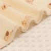 Fluffy Ibul Baby Blanket for Toddlers, Boys and Girls, Soft, 115x100cm, Gauze On the Front and Raised Wool On the Back (Large Bear Design)