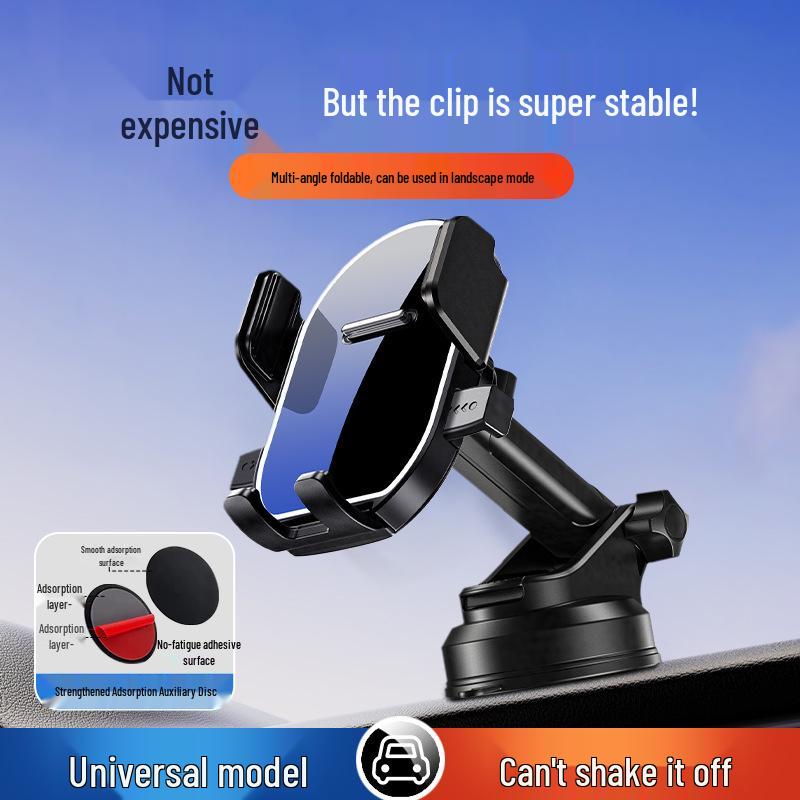 Longqi Retractable Suction Cup Car Phone Holder for Center Console Navigation