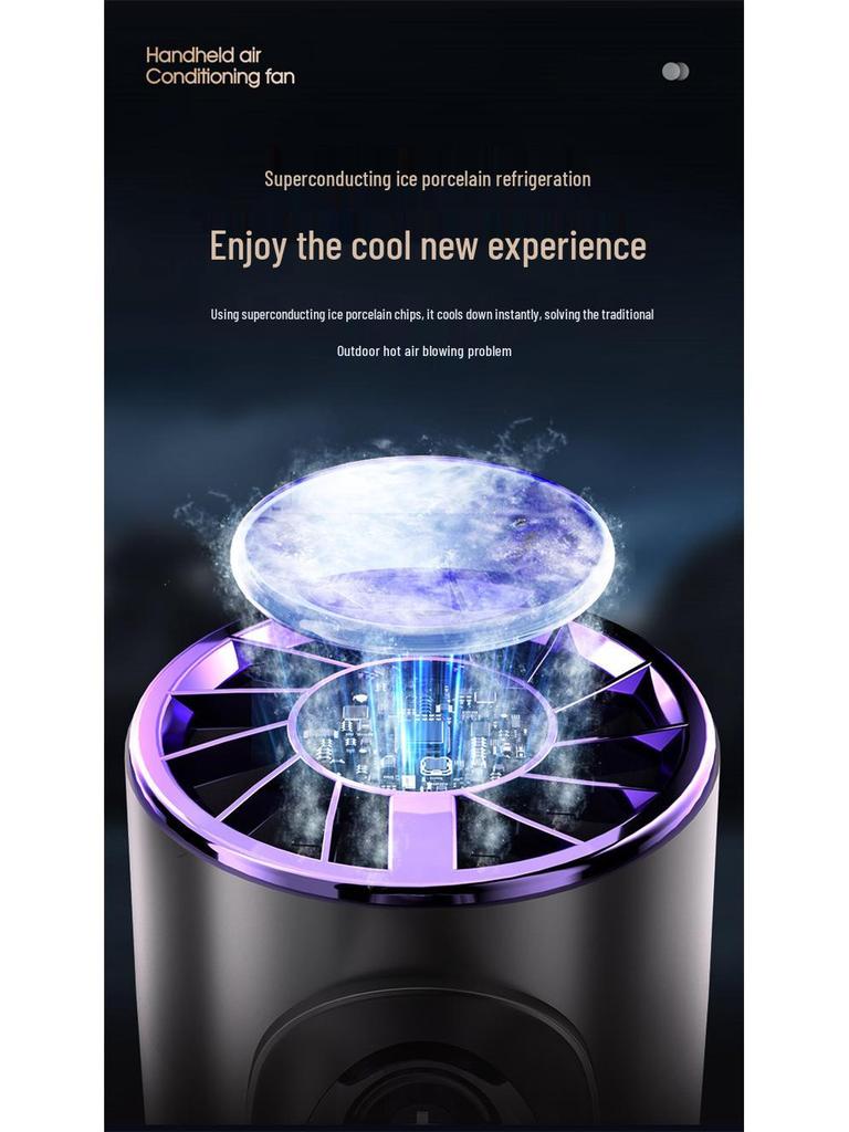 2025 Portable High-Speed Handheld Fan: Smart Digital Display, USB Rechargeable, Mini Size for Outdoor Use