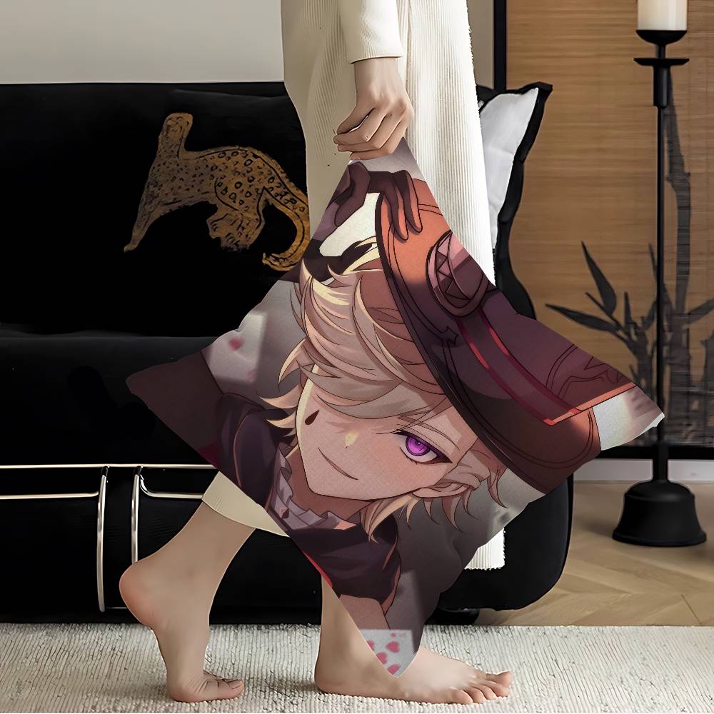 Genshin Impact Lyney Pillow Cushion Cover Pillowcase Living Room Sofa Home Decor Customized