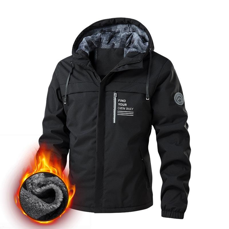 Winter Plush Jacket Men's Casual Jacket Men's Waterproof Top Spring and Autumn Couple's Jacket