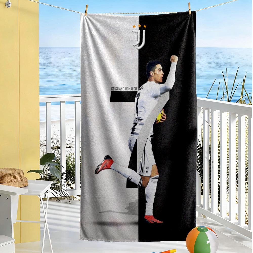 Juve Legend Cristiano Ronaldo Beach Towel Quick-Dry Soft Microfiber Comfortable Lightweight