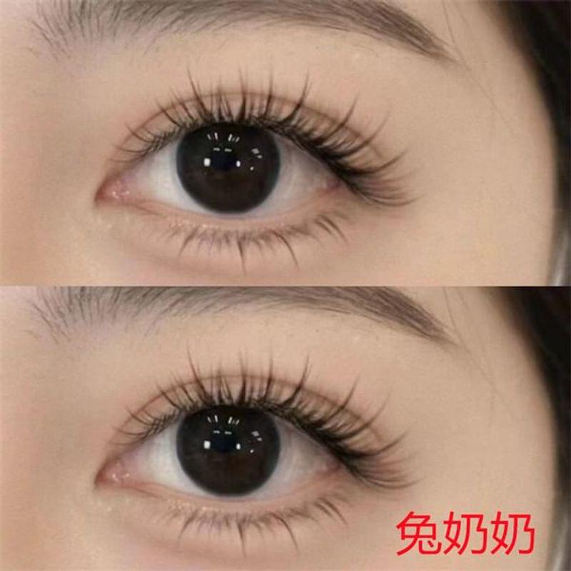 Mogugu - Set mit 5 Paar: Natürliche, zarte Falsche Wimpern mit transparentem Band