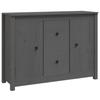 814566 vidaXL Buffet Gris 100x35x74 cm Bois massif de pin