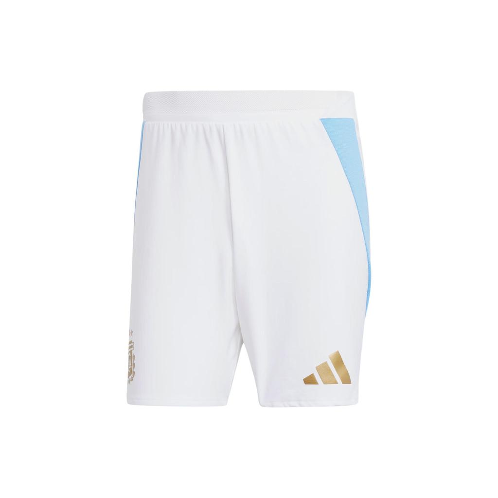 Adidas Argentina 24 Home Shorts With Logo Print And Elastic Waist Men Bottoms White Blue IN6928