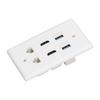 6 Port Wall Plate 2xHD Multimedia Interface 2xCat6 2xUSB3.0 RJ45 Ethernet Wall Plate for HDTV