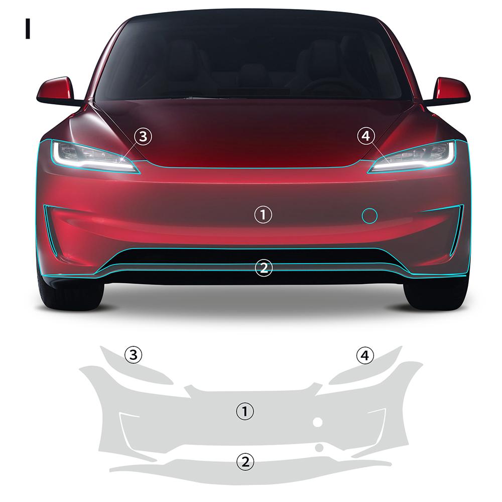 for Tesla Model 3 Highland Performance Version 2025-Up 8.5thick TPU Car Paint Protection Film Anti-Scratch PPF Car Accessories