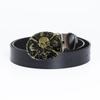 Men's Trendy Casual Cowhide Leather Belt with Alloy Smooth Buckle