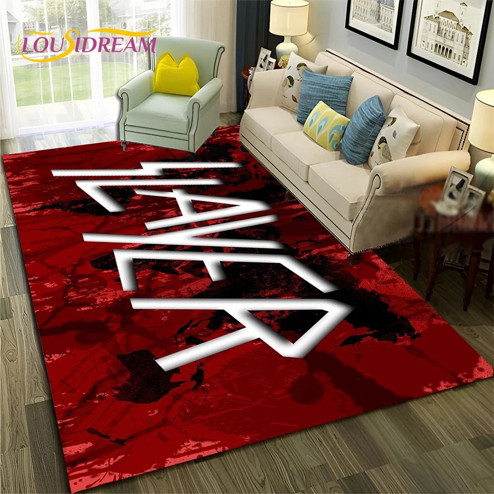 Heavy Metal Band Slayer Rock Carpet Rug for Home Living Room Bedroom Sofa Doormat Decor,kids Play Area Rug Non-slip Floor Mat