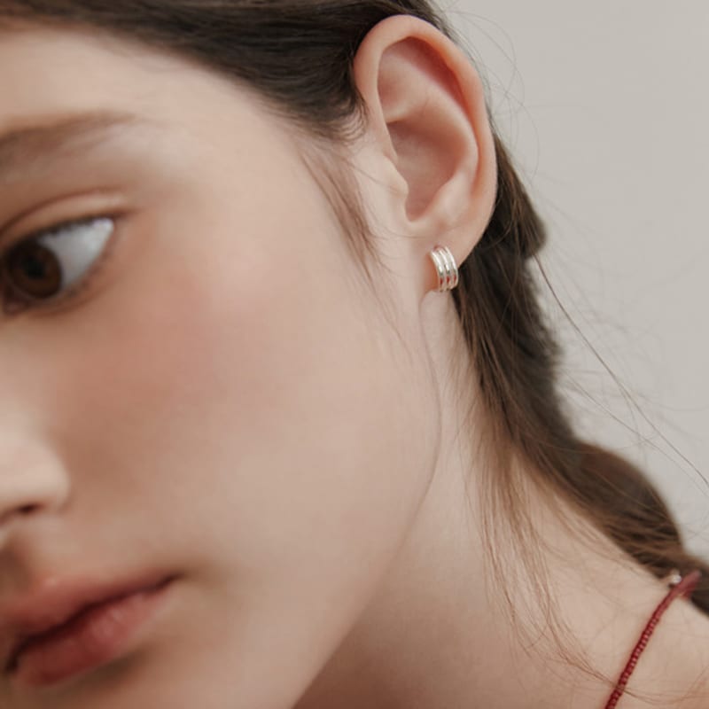 Tatiana (925 Silver) Viking Roll Hoop Earrings EC3124