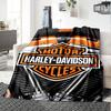 1pc Harley-Davidson Blanket, Gift, for Men and Women, Soft Blanket, Good for Sofa Bed Couch Travel, Lightweight Flannel Blanket
