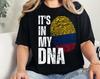 Columbia Shirt Colombia Its In My Dna Tshirt Flag Fingerprint Columbian Roots Latino Pride Colombiano South America