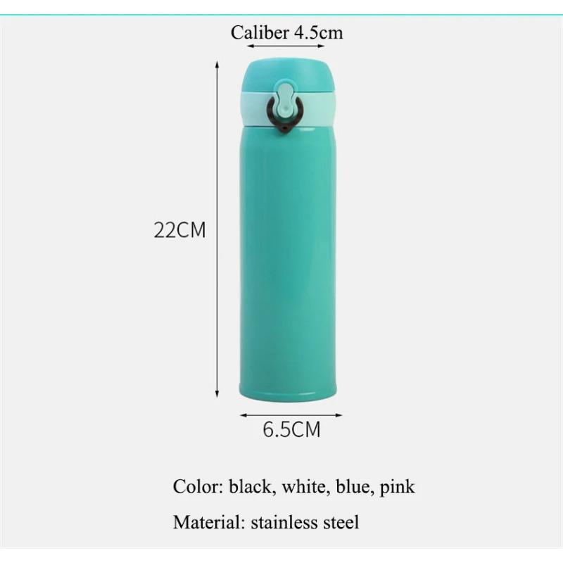 350ml Solid Color 304 Stainless Steel Double-layer Bouncing Cup Thermos Universal Thermos Flask Gift Water Cup