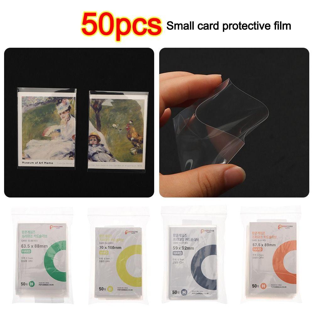 

50pcs Clear Kpop Card Sleeves 3 Inch Album Binder Game Card Holder Durable CPP HARD Photocard фіолетовий