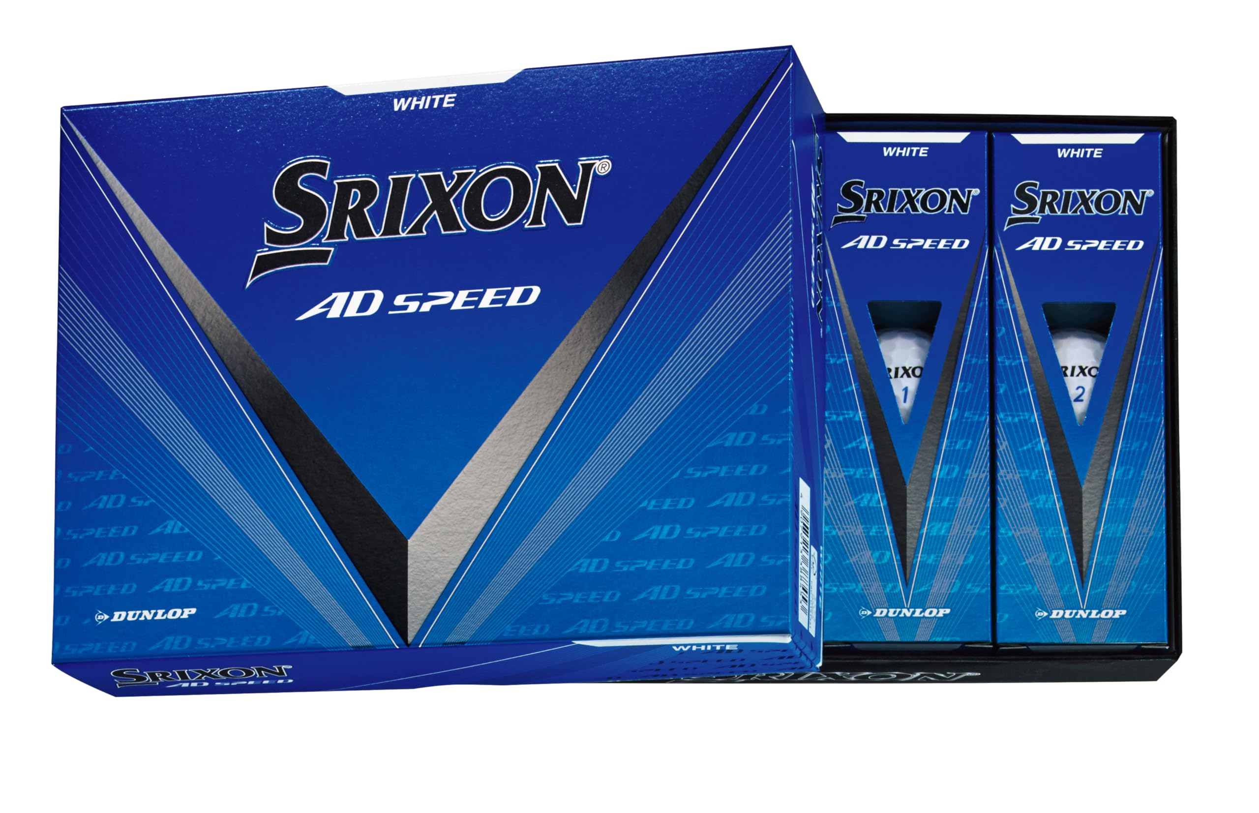 

Dunlop Golf Ball SRIXON AD SPEED3 2024 Model 1 Dozen (12 Balls) White