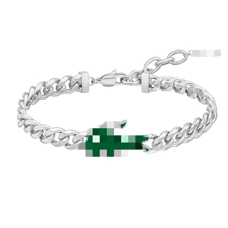 Men's Versatile Adjustable French Style Stainless Steel Crocodile Bracelet