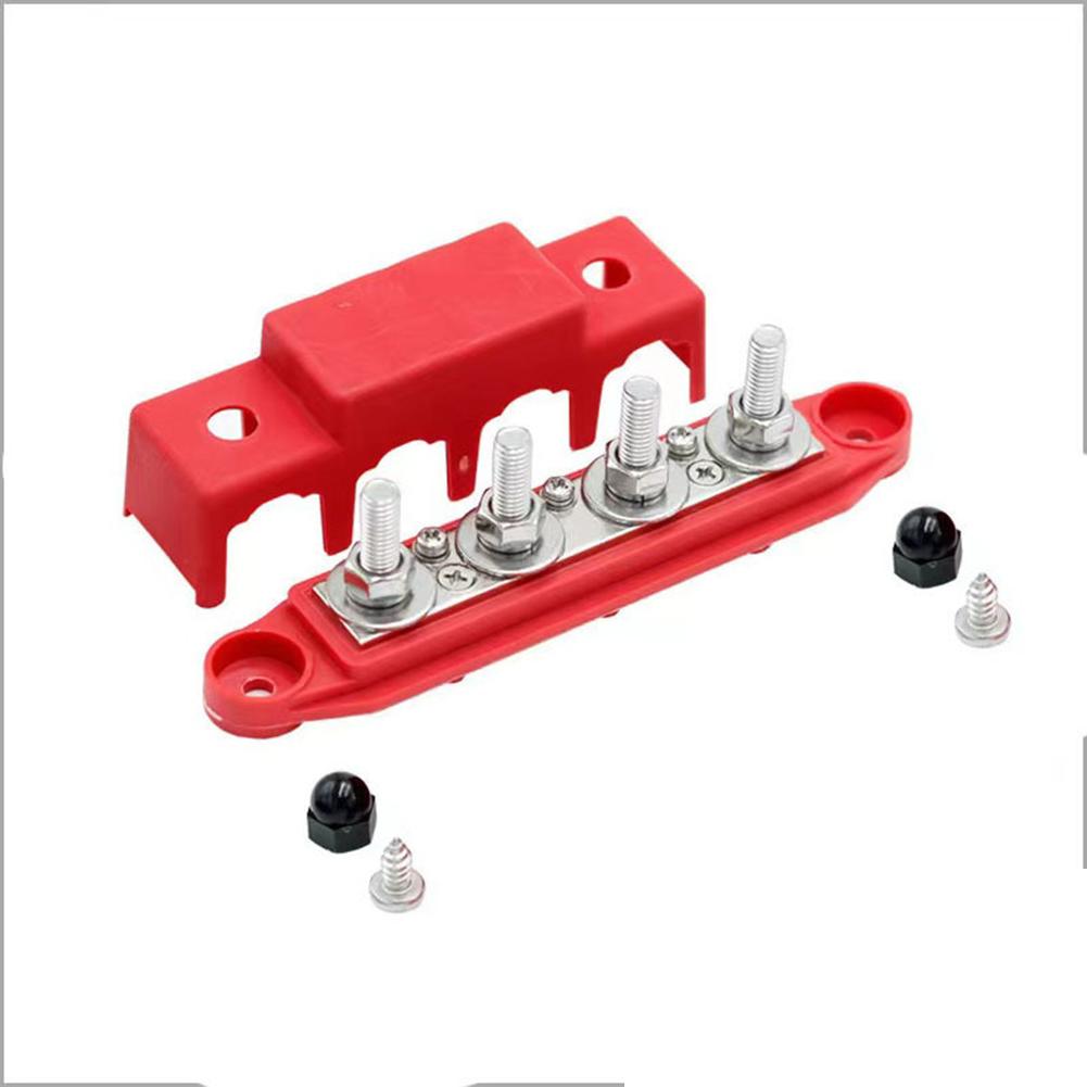 2 Adet 12V-48V DC Bara Dağıtım Bloğu 250A Bara M8 Terminal Vidaları ile Ağır Hizmet Tipi Güç Dağıtım Terminal Bloğu