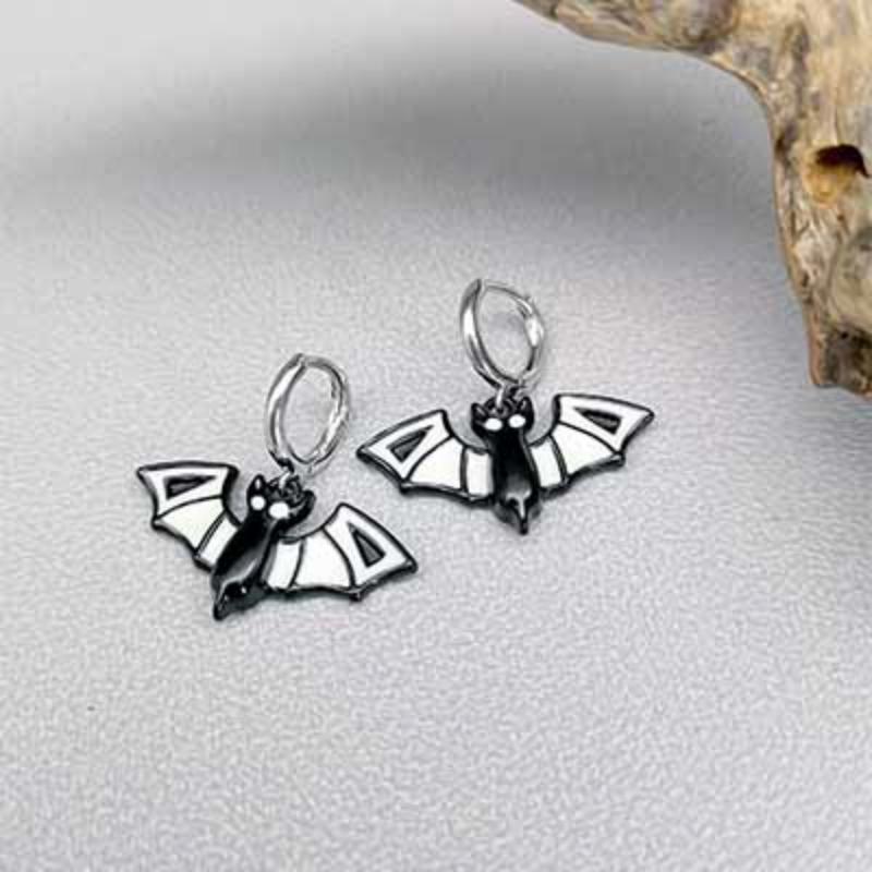 

Gothic Vampire Bat Earrings For Women Men Night Bat Ghost Festival Punk Rock Hip Hop Earring Party Gift Halloween Jewelry