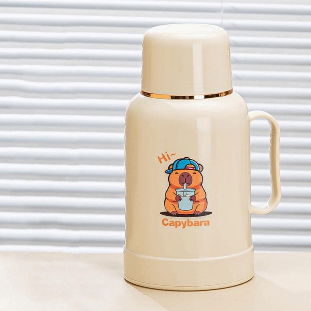 Cartoon Anime Capybara Thermos Wasserbecher Große Kapazität Heißwasserspender Wohnheimnutzung