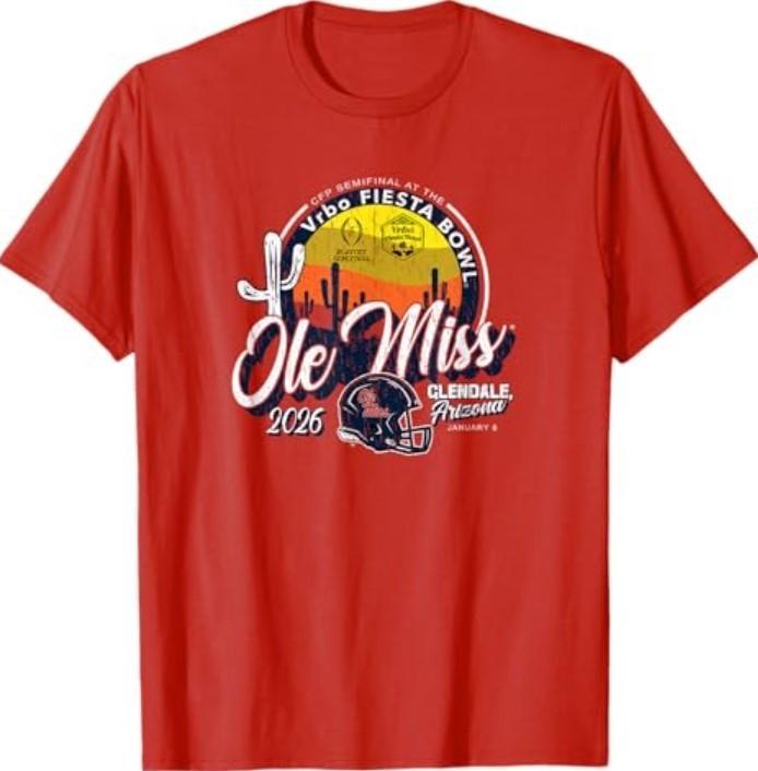 Mississippi Ole Miss Rebels Fiesta Bowl 2026 CFP Semifinal T-Shirt S