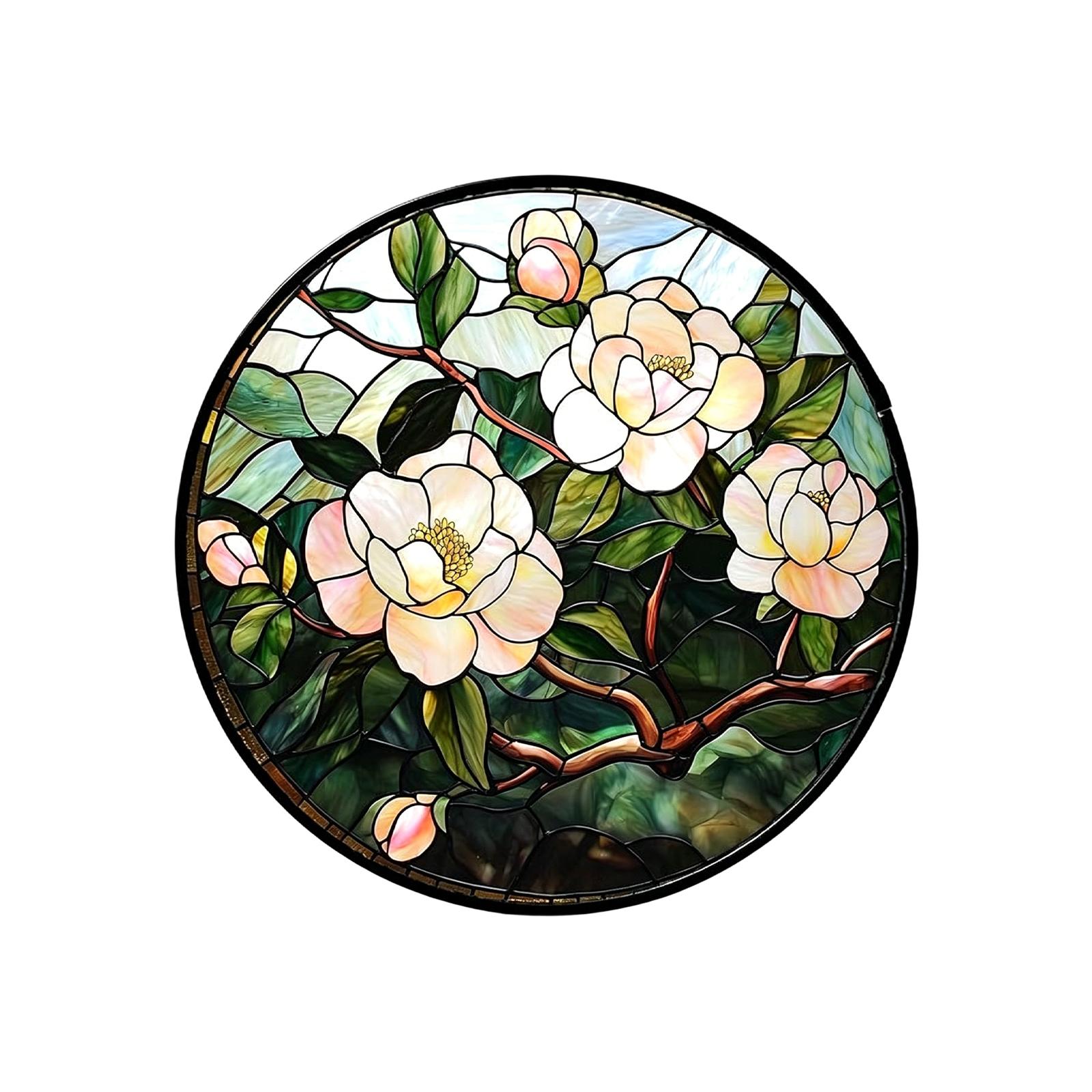 

Creative Round Hanging Pendant Dragon Bookshelf 2D Flat Acrylic Sun Catcher Living Room Decoration Wall Art Window Ornament One Size