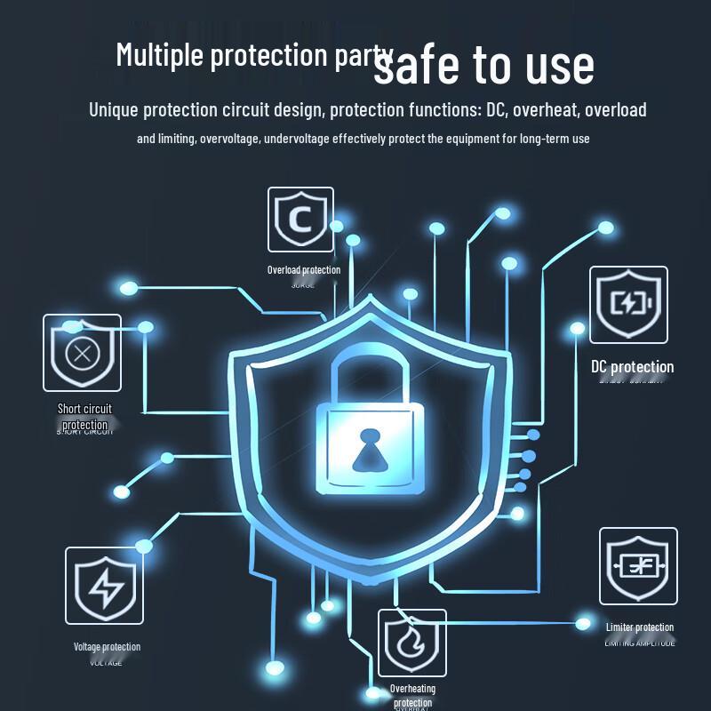 HuiDu Professional Dual-Channel Power Amplifier AM-200 (CN Version)