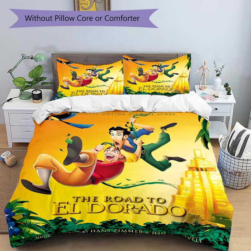 Road El Dorado Print 3Pcs Bedding Set,Duvet Cover with 2 Bedro,Pillowcase Home Birthday Gift