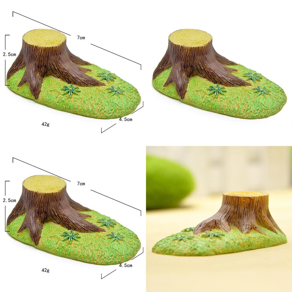 Cartoon Tree Stump Green Grassland Mini Model For Birthday Or Holiday Party Favors