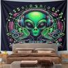 "Alien DJ with Headphones and Turntables" Pattern Wall Hanging Tapestry Decorative Tapestry Home Decor for Bedroom and Living Room