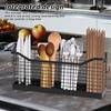 Cutlery Holder Flatware Organizer Kitchen Spoon Fork Utensil Storage Basket Metal Large Capacity Home Cooking Accessory