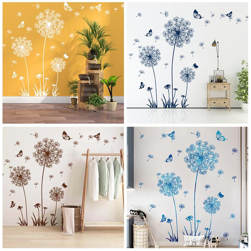 Dandelion Wall Stickers, Living Room Background Decoration, Cozy Bedroom, Room Decoration, Self-adhesive Stickers, Bedroom Wall Stickers