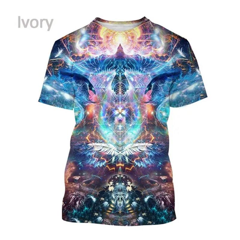 Colorful Animal Avatar 3D Printed Adult Casual Short Sleeved T-shirt