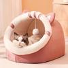 All-Season Semi-Enclosed Wear-Resistant Pet Bed for Dogs and Cats, Stain-Resistant, and Winter Warmth.
