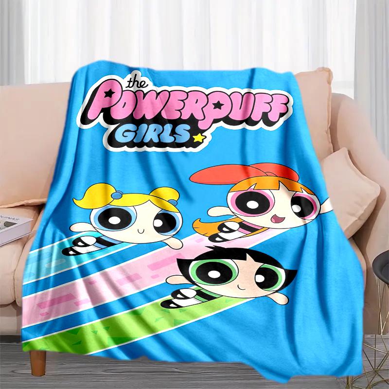 1PC The Powerpuff Girls Printed Blanket, All Season Lightweight Home Office Outdoor Nap Multifunctional Blanket A12