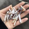 1Pc, Chicken-claw Shape Pearl Pendant With Hole, Natural Freshwater Pearl Charms for Jewelry Making DIY Necklace Bracelet Accessories 18×30mm