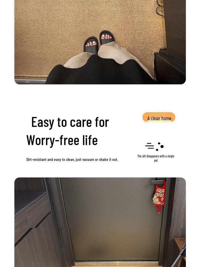 Imitation Sisal Non-Slip Entry Mat - Wear-Resistant, Easy-Clean, Dirt-Resistant Pineapple Ring Design Rug